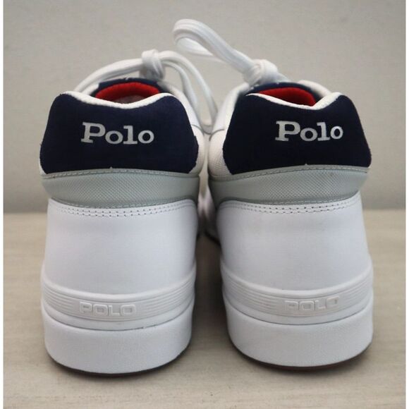 Polo Ralph Lauren Men's Sz 13D White Multi Leather Court Mid Pro Casual Shoes - Picture 3 of 14